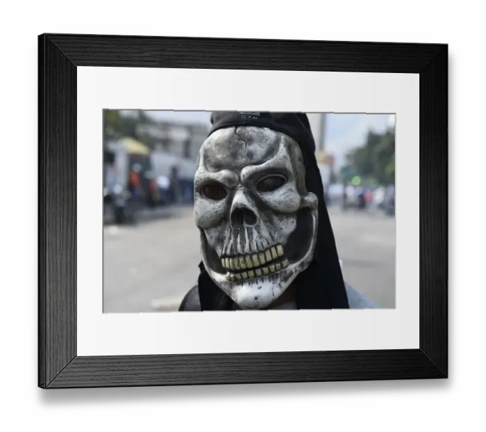 Framed Print : Venezuela - Mask - Skeleton - Portrait - Face