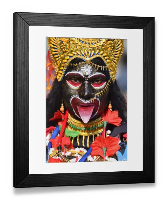 Framed Print : India-Religion-Hindu-Festival-Face