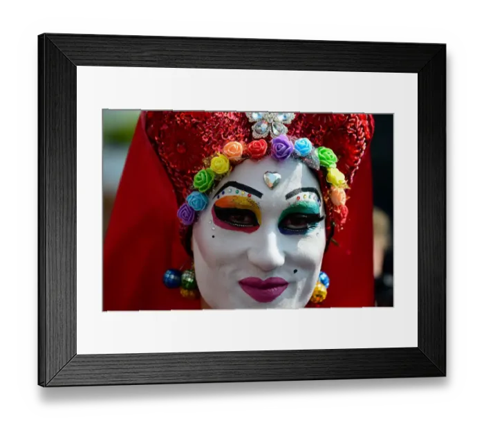 Framed Print : Germany-Parade-Lgbt-Portrait-Face