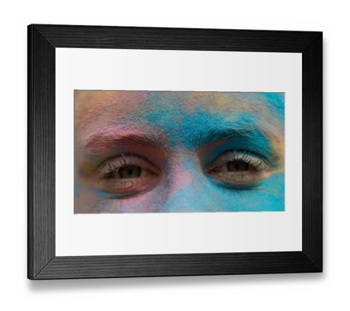Framed Print : France-Color Run-Eyes-Portrait