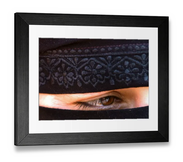 Framed Print : India-Kashmir-Woman-Eyes-Portrait Framed Print : India-Kashmir-Woman-Eyes-Portrait