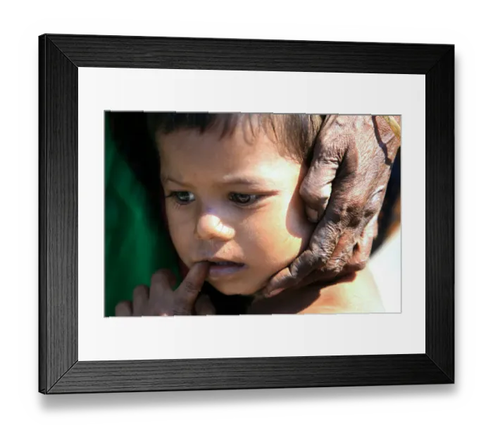 Framed Print : Bangladesh-Child-Grandparent-Portrait Framed Print : Bangladesh-Child-Grandparent-Portrait