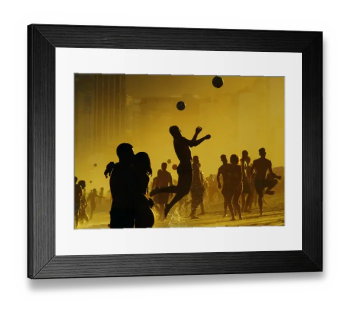 Framed Print : Football-Copa America-Beach