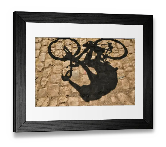 Framed Print : Riders Shadow, Tour de France 2018