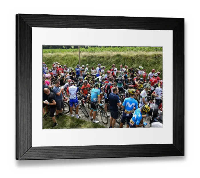 Framed Print : CYCLING-FRA-TDF2018-PROTEST Framed Print : CYCLING-FRA-TDF2018-PROTEST