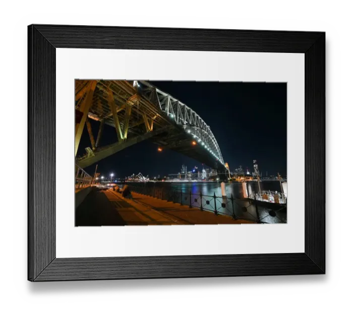 Framed Print : AUSTRALIA-EARTH HOUR-SYDNEY-BRIDGE
