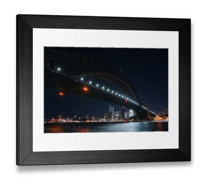 Framed Print : AUSTRALIA-LIGHT-BRIDGE-EARTH HOUR