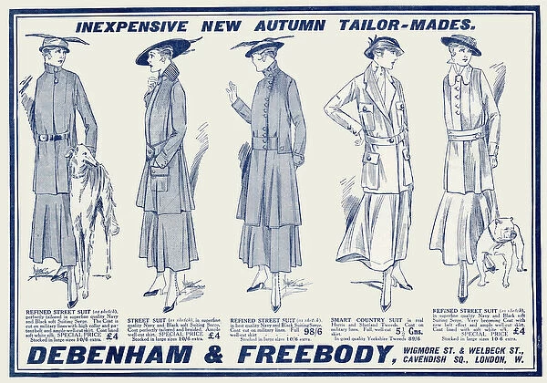 Advert for Debenham & Freebody autumn tailor mades 1915