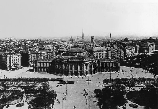 Aerial view of Burgtheater, Vienna, Austria