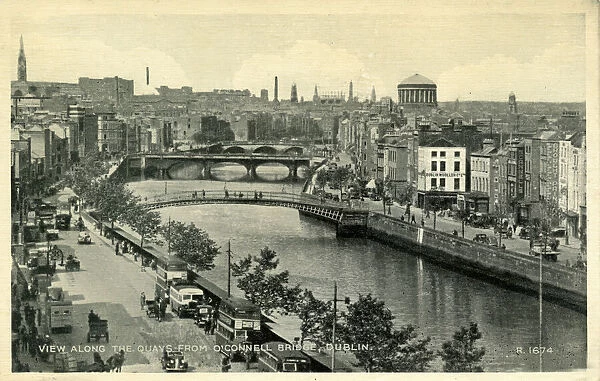 Aerial view of The Quays, Dublin, Irish Republic