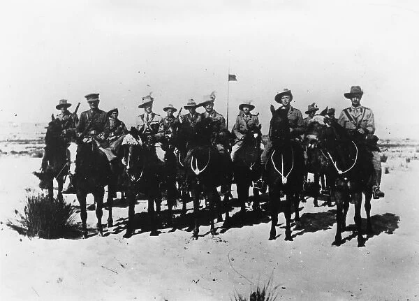 ANZAC Mounted Division in Egypt with GOC, WW1