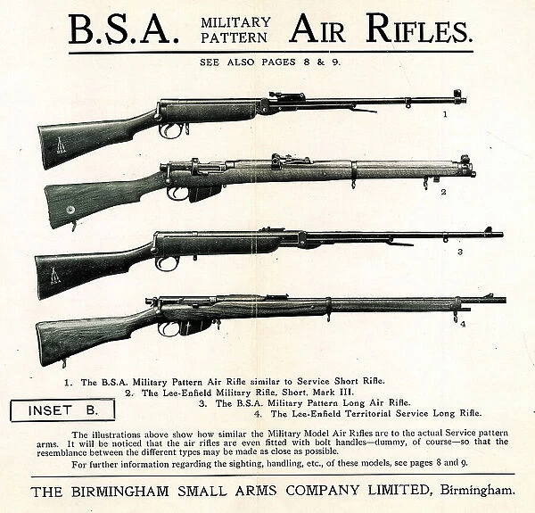 B. S. A. Military Pattern Air Rifles