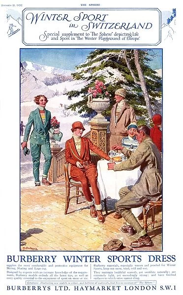 Burberry advert: Winter sport and fashion, Switzerland