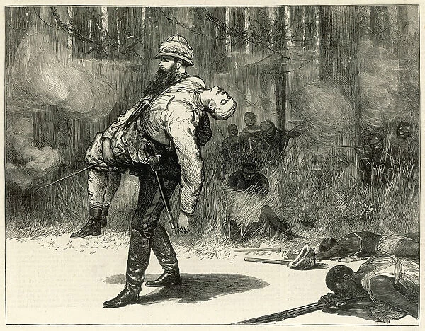 Colonel Festing rescuing Lieut. Eardley-Wilmots body