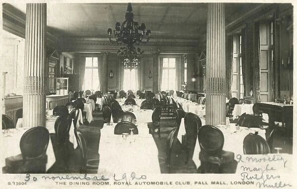 Dining Room, Royal Automobile Club, Pall Mall, London