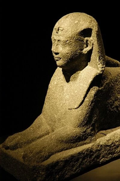 Egyptian art. Sphinx of Ptolemy XII Auletes (117-51 B. C. ). E