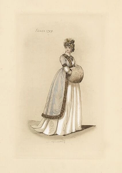 English woman in the fashion of February 1799