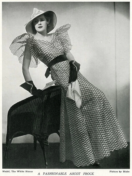 Fashionable ascot frock 1933