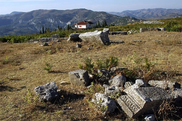 GREEK ART. REPUBLIC OF ALBANIA. View of BYLLIS archeological