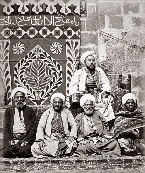 Group of religious leaders, Egypt, circa 1880. Date: circa 1880