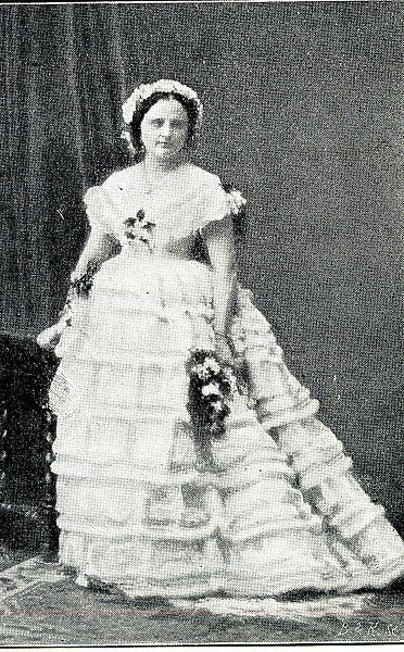 Hortense Schneider, French soprano, in evening dress