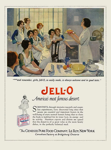 Jello. Jell-O advertisement...and remember girls