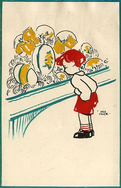Original Artwork - Easter postcard for children