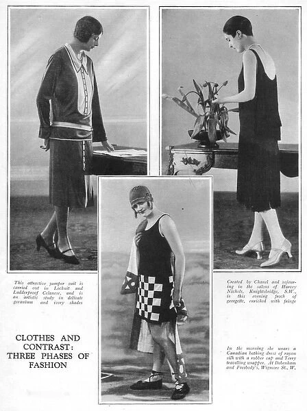Three phases of fashion, London, 1926