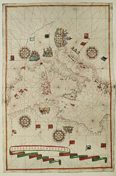 Portolan atlas by Joan Martines (1556-1590). Western
