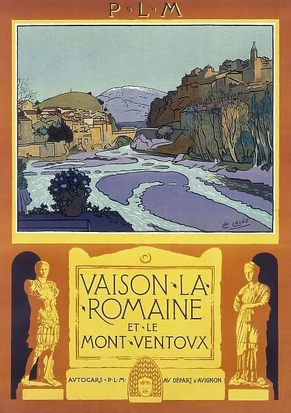Poster advertising Vaison la Romaine and Mont Ventoux