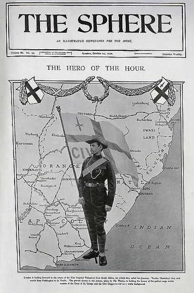 Poster marking returning soldiers from the Boer war