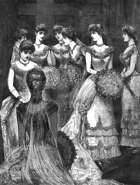 Royal Wedding 1882 -- bridesmaids waiting for the bride