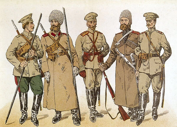Russian cossack uniforms, WW1