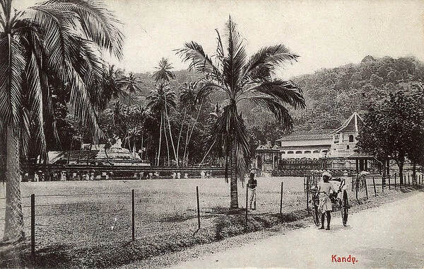 Scene with rickshaw, Kandy, Ceylon (Sri Lanka)