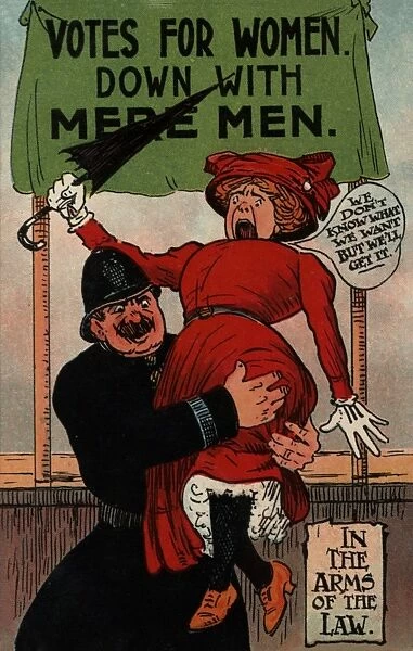 Suffragette In the Arms of the Law