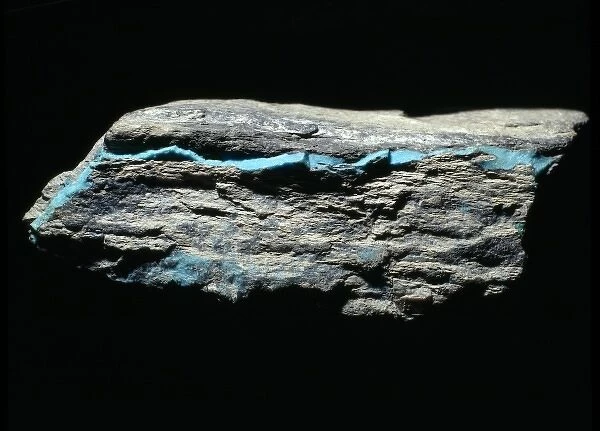 Turquoise vein in shale