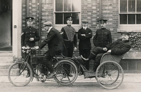 Uniformed gentlemen with a 1903 Matchless Experimental