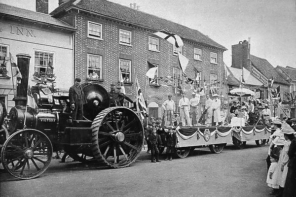 Victory steam engine in procession - Henley-on-Thames