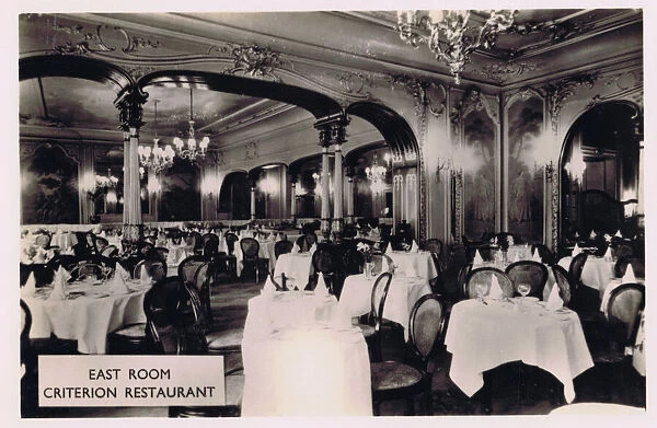 A view of the East Room at the Criterion Restaurant