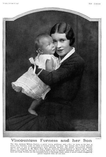 Viscountess Furness and her son