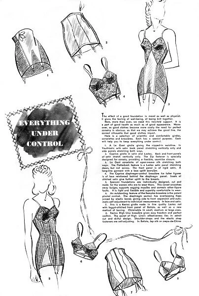 Wartime underwear article, Britannia and Eve magazine, 1940