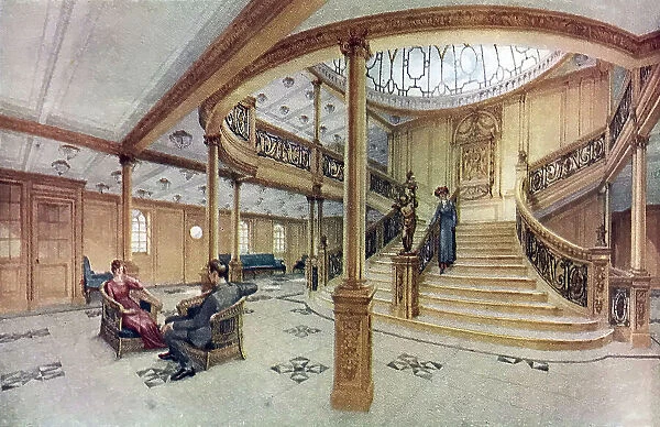 White Star Line, Olympic and Titanic, main staircase