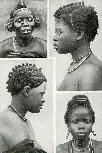 Four young women, Nigeria, West Africa