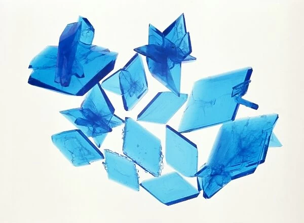 Copper sulphate crystals