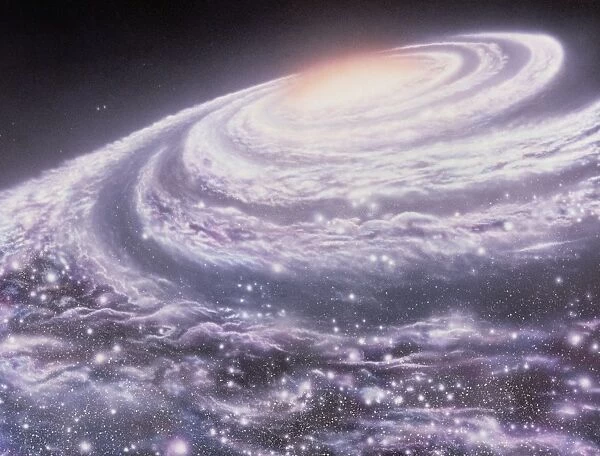 Milky Way. Artists impression of our galaxy, the Milky Way, as it might be seen