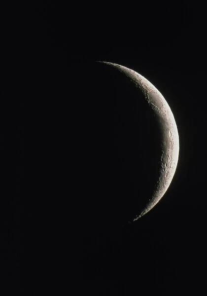 Optical image of a waxing crescent Moon