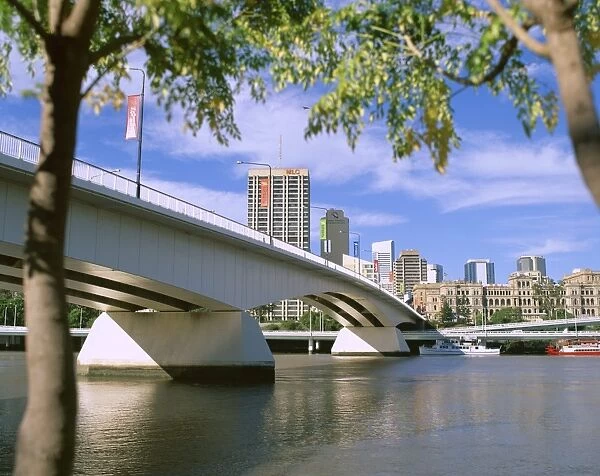 The Victoria Bridge and the Brisbane River, Brisbane, Queensland, Australia, Pacific