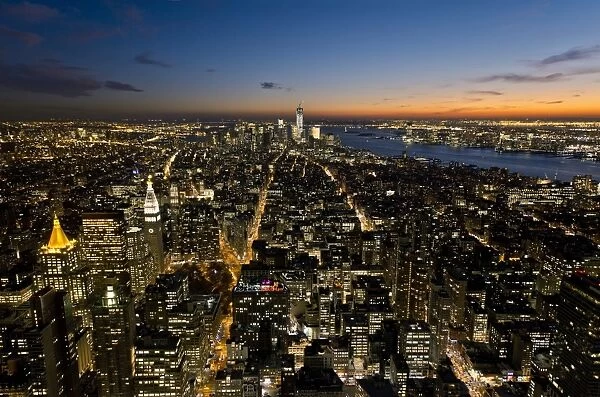 View from Empire State Building, Manhattan, New York City, United States of America, North America