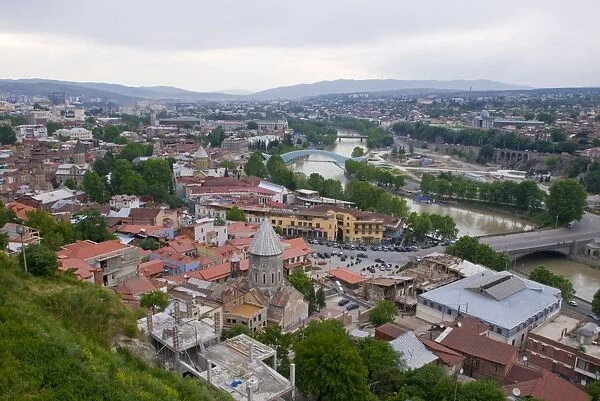 View over Tiblisi, Georgia, Caucasus, Central Asia, Asia