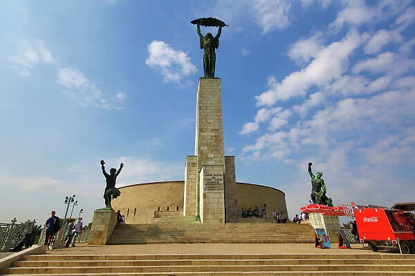 The Liberty Statue on Gellert Hill in Budapest, Hungary